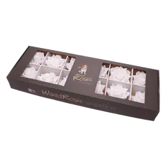 Silk roses Unwaxed in their packaging