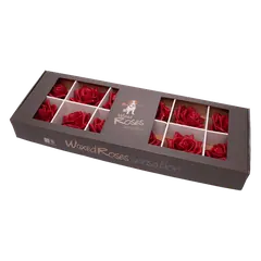 Silk roses Red in their packaging