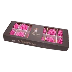 Silk roses Pink in their packaging