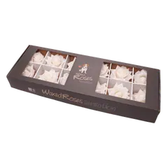 Silk roses White in their packaging