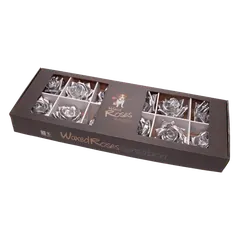 Silk roses Silver in their packaging