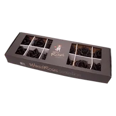 Silk roses Black in their packaging